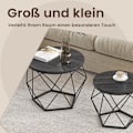 Miniatyrbillede 2 af 4: Rootz 2 Sæt runde sofabord - Stue Bord - Sideborde - Stilfuldt design - 50 cm x 40 cm og 40 cm x 36 cm