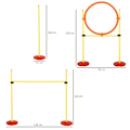 Miniatyrbillede 3 af 8: Rootz Dog Agility Set - 3-in-1 Pet Training Set - High Jump - Round Rods - Easy To Carry - Yellow