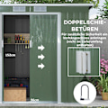 Pikkukuva 5 / 11: Rootz Tool Shed - Puutarhavaja - Storage Shed - Kestävä ja tuuletettu - 213 x 130 x 159cm - Vihreä