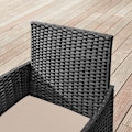 Miniatyrbillede 4 af 7: Rootz 4-delt PE Polyrattan Havemøbelsæt - Patio Siddegruppe - Udendørs Lounge - Galvaniseret metalstel - 56,5 cm x 99 cm x 71 cm
