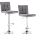 Miniatyrbillede 1 af 6: Rootz Højdejusterbar barstol - Bordskammel - Drejestol - Forkromet holdbarhed - Ergonomisk design - Gulvbeskyttelse - 44cm x 38cm x 92-114cm