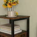 Miniatyrbillede 4 af 5: Rootz Sidebord - Sengebord - Skab i industriel stil - Justerbar opbevaring - 34 cm x 30 cm x 80 cm