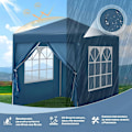 Miniatyrbillede 4 af 9: Rootz Havepavillon - Udendørs pavillon - Grilltelt - UV-beskyttelse - 2x2m - 210D Oxford stof - Metalramme - Justerbar højde - 2,32/2,36/2,4m