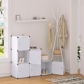 Miniatyrbillede 4 af 8: Rootz Garderobe - Skab - Opbevaringsenhed - Tøjorganisering - Reolsystem - Skab - Hvid - 96x30x96cm