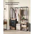 Pikkukuva 3 / 7: Rootz Vintage Brown avoin vaatekaappi - Teräsvaatekaappi - MDF-vaatekaappi - Kuitukangasvaatekaappi - Tilava säilytystila - Jatkettava sauva - Helppo