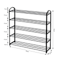 Miniatyrbillede 5 af 7: Rootz Skostativ - Fodtøjsarrangør - Skostativ - Skoopbevaring - Fodtøjsholder - Skotårn - Skodisplay - Grå - 31,5x8,1x2,6 tommer
