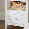 Miniatyrbillede 9 af 9: Rootz Sengebord - Sidebord med Skuffe - Natbord - Sofabord - Holdbar MDF & Fyrrekonstruktion - Gulvbeskyttere - Nem montering - 45cm x 60cm x 35cm