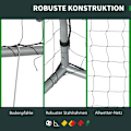 Miniatyrbillede 5 af 10: Rootz bærbart fodboldmål - Fodboldnet - Træningsmål - Robust stålramme - Vejrbestandigt net - Nem opsætning - 300 cm x 120 cm x 200 cm