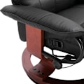 Miniatyrbild 9 av 11: Rootz Relax stol - Solstol - Konstläder - Fotstöd - Vridbar - Tiltbar - Trä - 78 x 87 x 100 cm - Svart - Brun