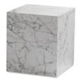 Miniatyrbillede 1 af 7: Rootz Elegant Sofabord - Sidebord - Marmorlook - Hvid - Opbevaringsområde - Sidebord - 40cm x 40cm x 45cm