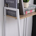 Miniatyrbillede 4 af 11: Rootz Desk - Foldable Desk - Bookcase - 4 Levels - Computer Desk - Processed Wood - Metal - White - Oak