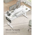 Miniatyrbillede 5 af 7: Rootz elektrisk stående skrivebord - Sit Stand Skrivebord - Justerbart skrivebord - Spånplade og stål - 70cm x 160cm x (72-120)cm - White-Dove Grey