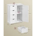 Miniatyrbillede 5 af 6: Rootz Cloud White Badeværelsesskab - Opbevaringsorganisering - MDF møbel - Justerbar hylde - 35cm x 65cm x 90cm