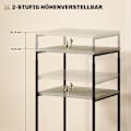 Miniatyrbillede 5 af 11: Rootz 3 -niveau Printerstativ - Mobilprintertabel - Justerbar printerholder - Højde Justerbar - 39 cm x 34,5 cm x 72,5/81,5 cm