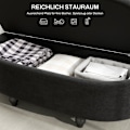 Miniatyrbillede 4 af 10: Rootz Velvet Opbevaringsbænk - Osmannisk - Polstret skammel - Tæt polstring - Sorte gummitræben - 120 cm x 46 cm x 42 cm