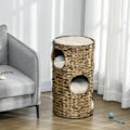 Miniatyrbild 7 av 10: Rootz Cat Scratching Barrel - Cat Tower - Feline Hideout - Viewing Platform - Water Hyacinth - 40cm x 73cm - Dark Brown