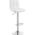 Miniatyrbild 1 av 7: Rootz Barpall - Barstol i konstläder - Justerbar svängbar pall - Ergonomisk design - Stabil metallram - 44cm x 38cm x 92-114cm
