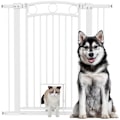 Miniatyrbillede 10 af 11: Rootz Justerbar Pet Gate - Stair Gate - Dog Gate - Secure Locking - 76-104W x 106H CM - Inkluderer kattedør