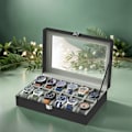 Miniatyrbild 2 av 2: Rootz 12 -fack Watch Box - Glaslock - Titta lagring - Skrapskydd - 32 cm x 18,6 cm x 8,5 cm