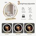 Miniatyrbillede 4 af 9: Rootz vaskebord med spejl - Makeup skrivebord - Dressing Station - LED-belysning - E1 MDF - 100 cm x 121,5 cm x 40 cm