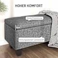 Miniatyrbillede 5 af 11: Rootz Linned Look Storage Bench - Opbevaring sæde bryst - tuftet opbevaringsbænk - skjult opbevaring - 138 cm x 40 cm x 45 cm