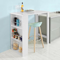 Miniatyrbild 5 av 8: Rootz- Kök Matbord-Barbord Soffbord med 3-vånings förvaringsställ, vit