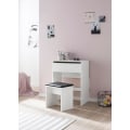 Miniatyrbild 5 av 7: Rootz Sminkbord 60x81x40 cm Vit Konsolbord Trä Modern - Sminkbord med pall och spegel - Vitt sminkbord med hopfällbart fack - Modernt sminkbord tjej s