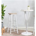 Miniatyrbillede 2 af 10: Rootz Industriel Barstol - Bordskammel - Metal- og træskammel - Robust konstruktion - Alsidig brug - Gulvbeskyttelse - Sædehøjde 71 cm, Diameter 30 cm