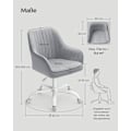 Miniatyrbillede 6 af 6: Rootz Modern Office Chair - Drejestol - Rullestol - Ergonomisk design - Stålramme - Dove Grey - 64cm x 62cm x (80-90)cm