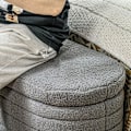 Miniatyrbild 8 av 10: Rootz Vadderad sängbänk - Förvaring Ottoman - Fönstersäte - 100 % polyester - Eucalyptus träram - 116cm x 41cm x 40,5cm