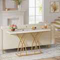 Miniatyrbillede 3 af 7: Rootz Chic Gold Konsolbord - Gangbord - Sofabord - Luksuriøst design -140cm L x 30cm B x 80cm H