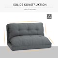Miniatyrbillede 7 af 10: Rootz Elegant Grey Chauffeuse Gulvsofa - Justerbar afslappende stol - Læselænestol - Metalstruktur - 100L x 71W x 54H cm
