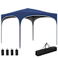 Miniatyrbild 1 av 6: Rootz Folding Gazebo - Paviljonger & partytält - Justerbara i höjdled - Metallstöd - Robust presenning - Inklusive bärväska - Mörkblå - 2,95 x 2,95 x