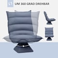 Miniatyrbillede 5 af 9: Rootz drejelig lænestol - Vippelig ryglæn - Læderlook stol - Justerbart ryglæn - 360° roterende sæde - Åndbart mikrofiberbetræk - 62cm x 70cm x 95cm