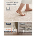 Miniatyrbillede 4 af 8: Rootz Boho -tæppe - Fluffy Area Rug - Brown Mat - Soft Tekstur - 140 cm x 200 cm