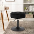 Miniatyrbillede 2 af 9: Rootz Justerbar Velvet Barstol - Bordstol - Drejeligt sæde - Holdbar og komfortabel - Multifunktionel med opbevaring - Justerbar højde 49,5 cm-65 cm -