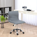 Miniatyrbillede 2 af 11: Rootz Højdejusterbar salonstol - Drejestol - Kontorstol - Maksimal komfort - 48 x 52 x 78-90 cm - Grå - Faux læder