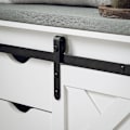 Miniatyrbillede 9 af 10: Rootz opbevaringsbænk med skydedør - MDF PB-materiale - Justerbar hylde - To skuffer - 80 cm x 49 cm x 30 cm