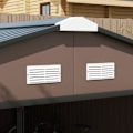 Pikkukuva 8 / 11: Rootz Tool Shed - Säänkestävä puutarhavaja - Teräsvarasto - Tuulettunut - 340 cm x 386 cm x 200 cm