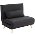 Miniatyrbillede 1 af 10: Rootz Sovesofa - Cabriolet sofa - Futon - Blødt stof - Fleksibelt ryglæn - 94 cm x 78 cm x 80 cm - Cremehvid - Nem montering