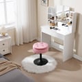 Miniatyrbillede 2 af 10: Rootz Justerbar Velvet Barstol - Bordstol - Køkkentaburet - Holdbar, moderne, multifunktionel - Opbevaringsplads - 39,5 cm x 49,5-65 cm x 38,5 cm