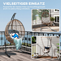Miniatyrbild 4 av 10: Rootz Hanging Chair C -Shape Metal Stand - Hornstick Frame - Hanging Restoring Frame - Stabilitet - 154 cm x 134 cm x 221cm