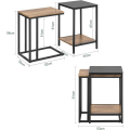 Miniatyrbild 5 av 7: Rootz Set med 2 soffbord - Sidobord - Vardagsbord - Stapling Sidobord