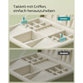 Miniatyrbillede 6 af 7: Rootz Laurel Green smykkeskrin - Organizer-etui - Opbevaringsbeholder - MDF-konstruktion - Fløjlsforing - Kompakt design - 20,5 cm x 24 cm x 11 cm