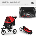 Miniatyrbild 5 av 6: Rootz Pet Buggy - Hund Buggy - Cat Buggy - Pet Barnvagn - Hopfällbar Dog Cat Buggy - Röd/Svart - 109,5 x 54,5 x 106,5 cm