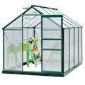 Miniatyrbillede 11 af 11: Rootz Drivhus - Klart Polycarbonat Drivhus - Stort Walk-in Green House - Aluminiumslegering/PC-plade - Grøn/Transparent - 190L x 252W x 201H (cm)