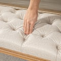 Miniatyrbillede 8 af 10: Rootz Sengebænk - Polstret bænk - Soveværelsesskammel - Stof i hørlook - Tyk polstring - 120 cm x 41 cm x 48 cm