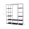 Miniatyrbillede 4 af 6: Rootz Foldegarderobe - Skabsorganisering - Opbevaringsskab - Rørformet stålramme - Fleecestof - Støvfri opbevaring - Pladsbesparende design - 150 cm x