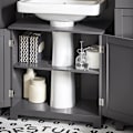 Miniatyrbillede 6 af 9: Rootz Vaskeskab til badeværelse - Vask Basenhed - Opbevaringsorganisering - MDF-konstruktion - Magnetisk lås - Justerbar hylde - 60 cm x 60 cm x 30 cm