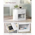 Miniatyrbillede 3 af 5: Rootz spånplade sidebord - Klassisk hvidt natbord - Sengebord - Robust konstruktion - Rigelig opbevaring - Nem montering - 28cm x 39cm x 41cm